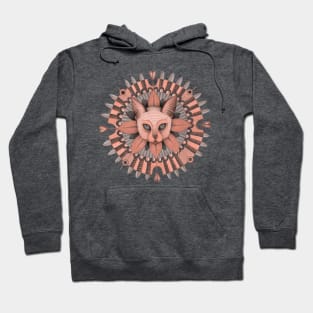 pink cat mandala Hoodie